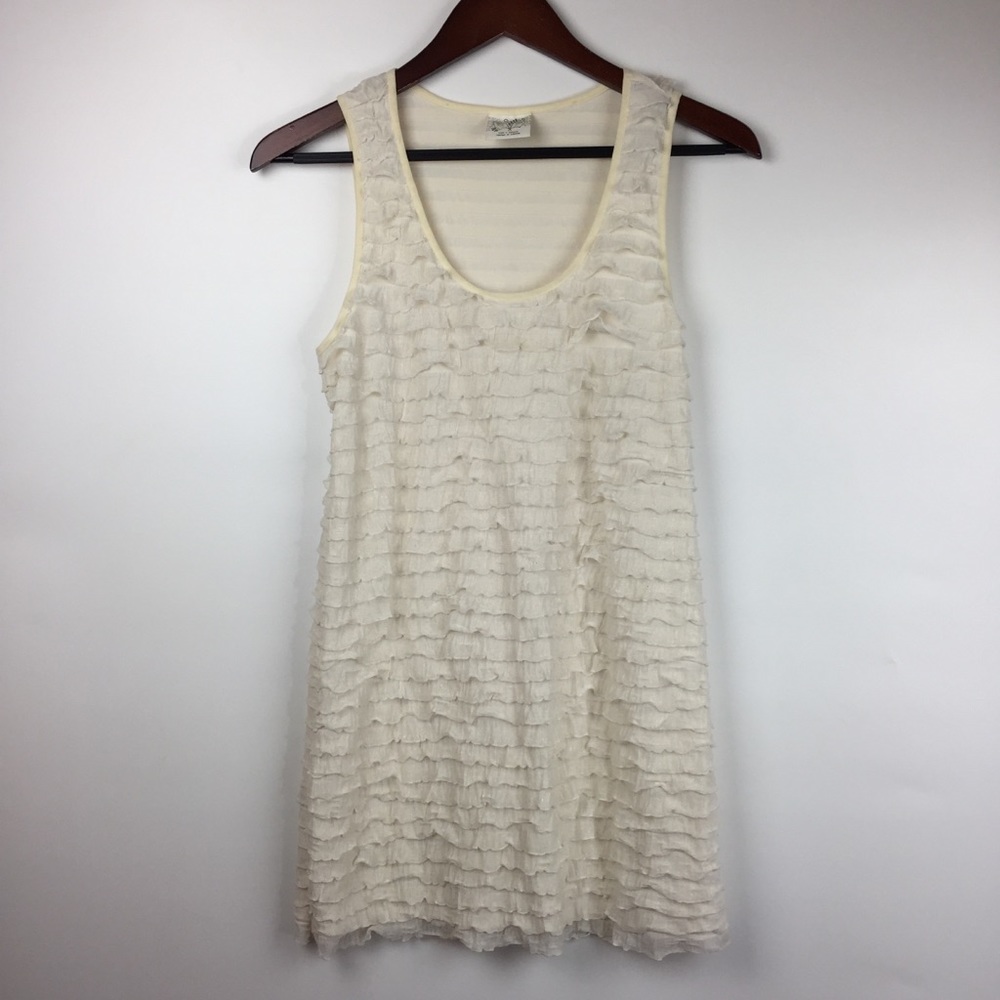 Free People Small S Shift Dress Sleeveless Cream
